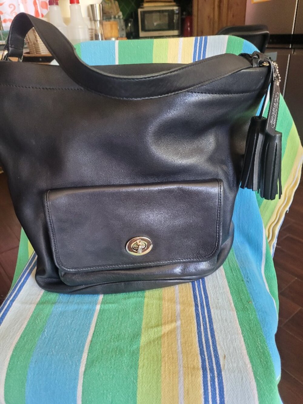 Coach Legacy Archival Bucket Duffle Bag black